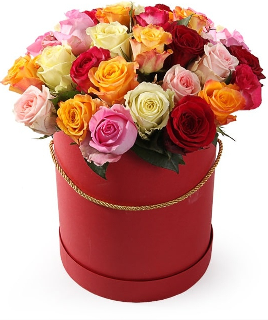 из ярких роз Букет «Закатное солнце»